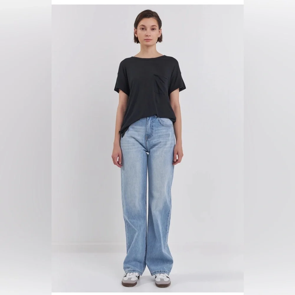 NWT Grey Lab High Waist Wide Leg denim - size 28 Nordstrom